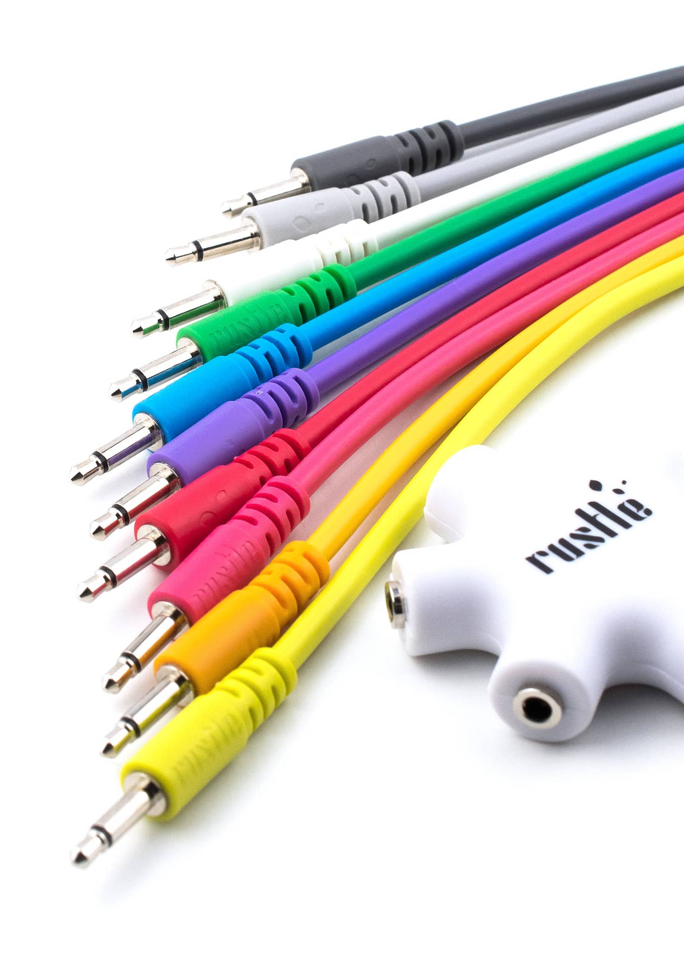 Rustle Eurorack Patch Cables For Modular Synthesisers 10 Pack Free 6 Way Splitter 90 cm